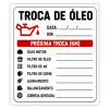 Adesivo Troca de Óleo - Formato 5x8 cm - Mínimo 200 peças